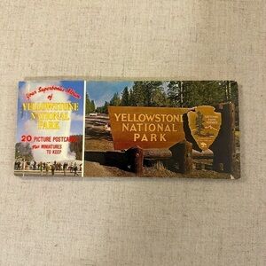 Vintage Yellowstone National Park Postcard Book